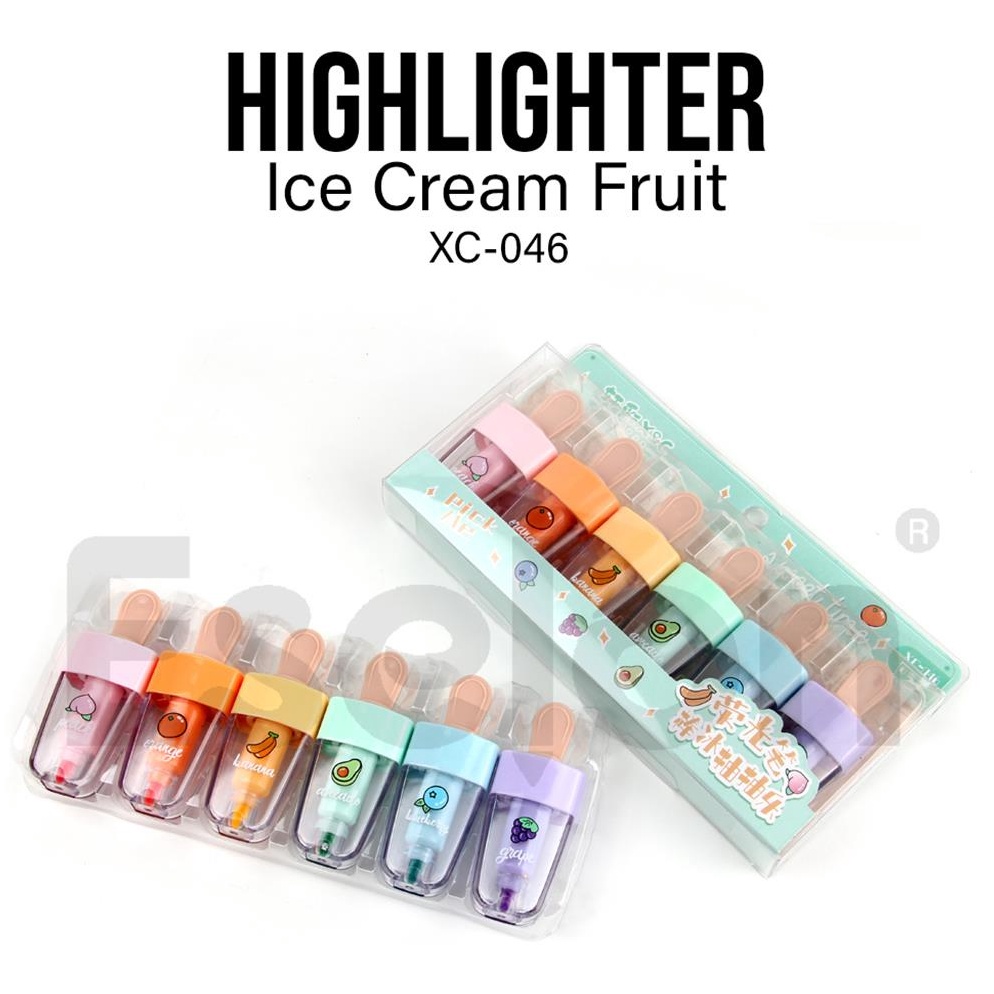 

1pack Stabilo Ice Cream Fruit 46 6pcs warna Highlighter m Y3W8