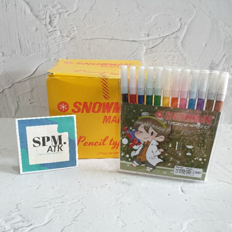 

KODE L6L5 12 Set Spidol 12w Snowman PW12A