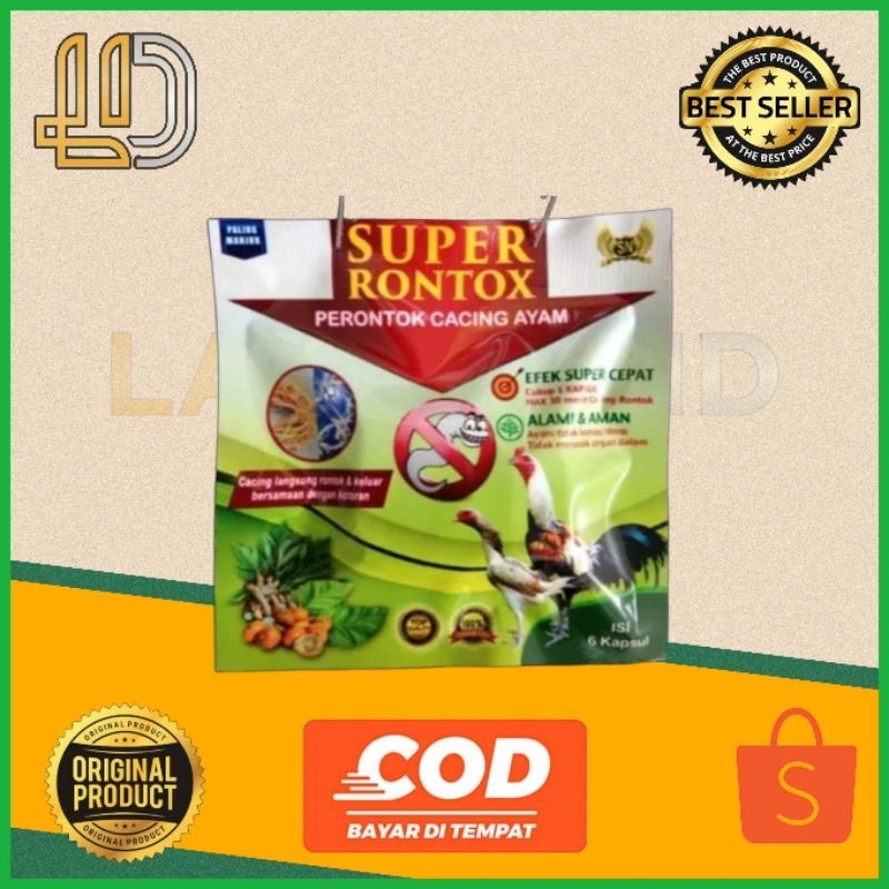 2bks Super rontok obat cacing herbal ayam burung merpati dara Lampam ID