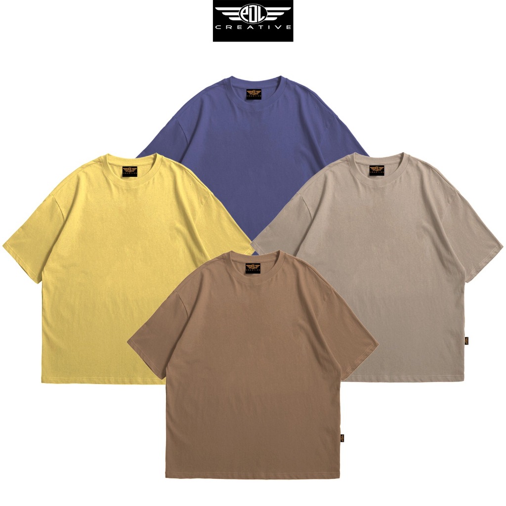 Kaos Oversize Paket 2 pcs 50 RB | Kaos Oversize Cewek Cowok | Kaos Polos Oversize PDL Creative | Baj