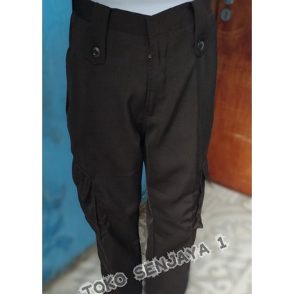 Mega CELANA PDL COKLAT SATPAM BARU BAHAN TWIST HALUS