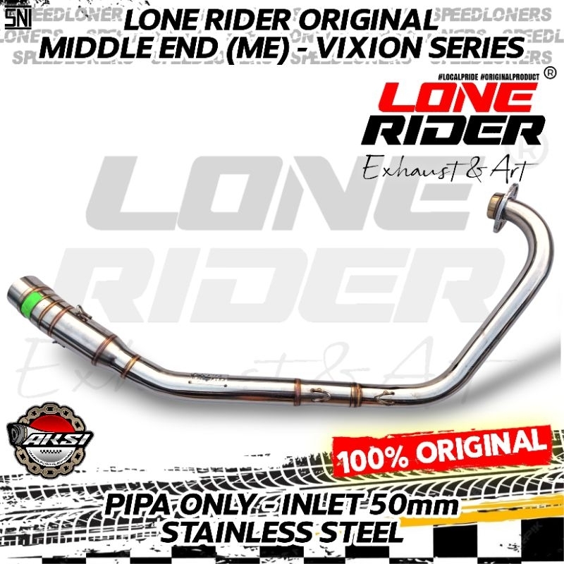 Knalpot Lone Rider Original Vixion Pipa Racing Inlet 50mm