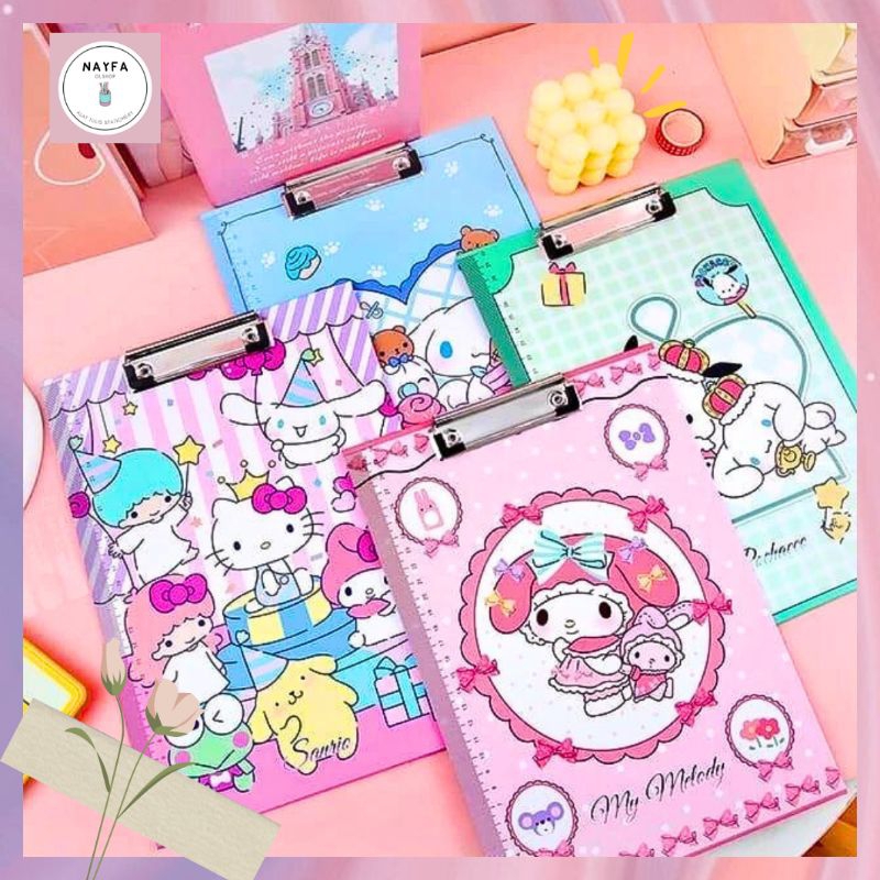 

Papan Ujian A4 Sanrio / Papan Jalan Karakter Aesthetic Lucu Kuromi Cinnamoroll Melody