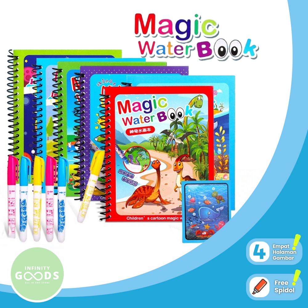 

Zx Kan Magic Water Book Buku Gambar Mewarnai Ajaib Pen Water Drawing