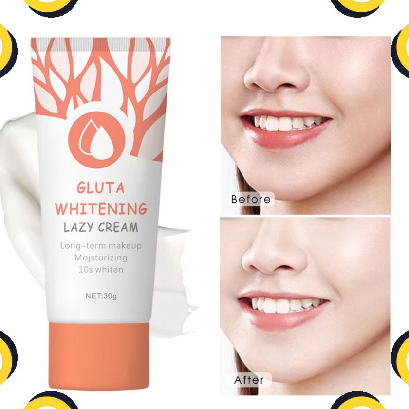HJ6 HS LIFUSHA GLUTA WHITENING LAZY CREAM LONG TERM MAKEUP MOISTURIZING 3GRAM DAY CREAM NIACINAMIDE