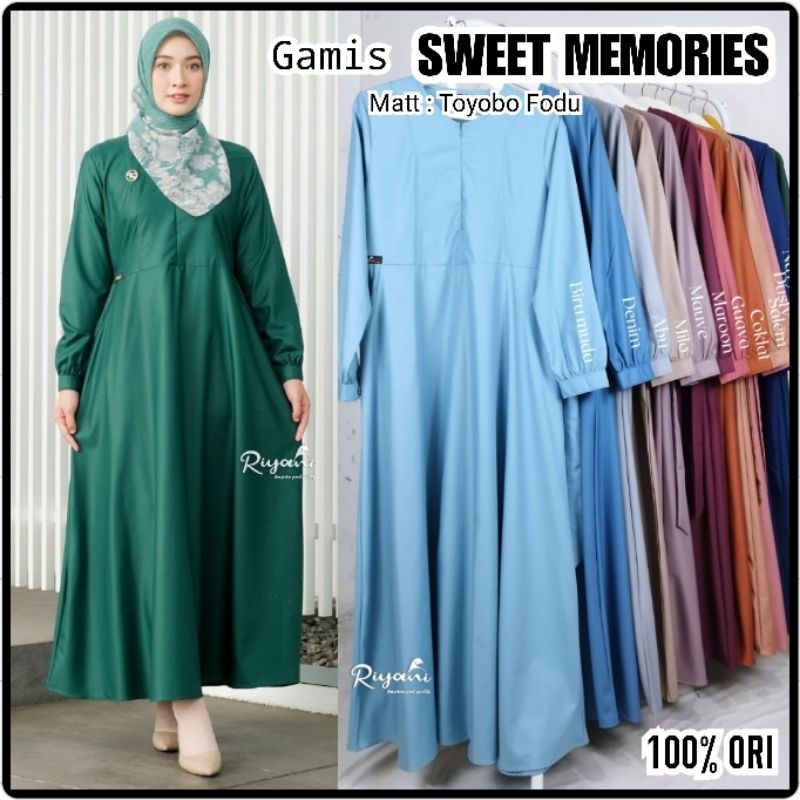 Gamis Polos Toyobo Basic Dress Gamis Busui SWEET MEMORIES Gamis Toyobo Premium by Riyani