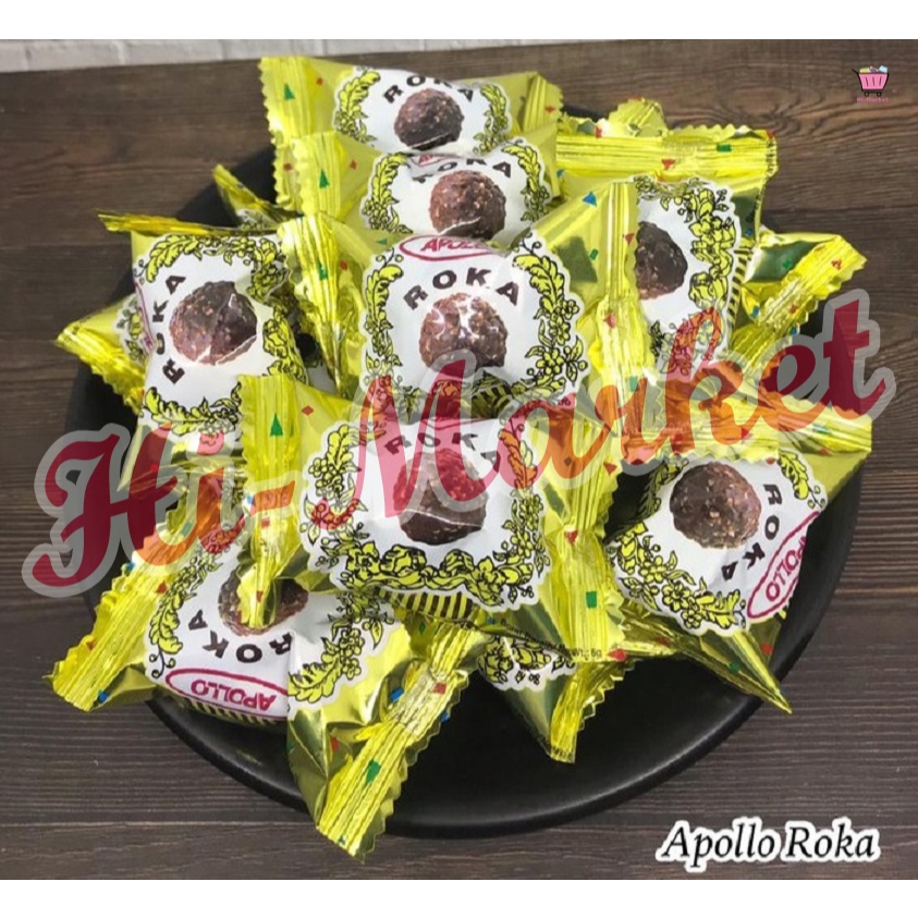 

[1 PCS] Apollo Roka Wafer Ball - Roka Classic Chocolate Peanut - Wafer Ball Covered with Nutty Chocolate 阿波罗乐可圆酥