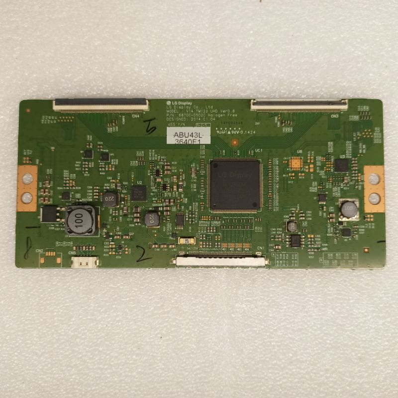 TCON LG DISPLAY V14 TM120 UHD VER0.6 P/N 6870C-0502C Halogen Free