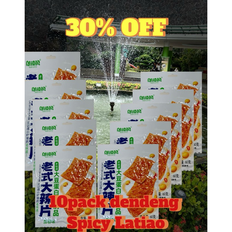 

10 Pack Spicy LaTiao dendeng garlic 60g cemilan enak food halal
