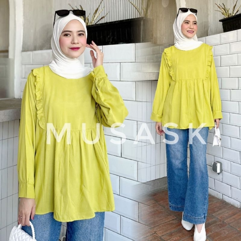 FREYA TUNIK / TUNIK RAYON PREMIUM / ATASAN POLOS RAYON