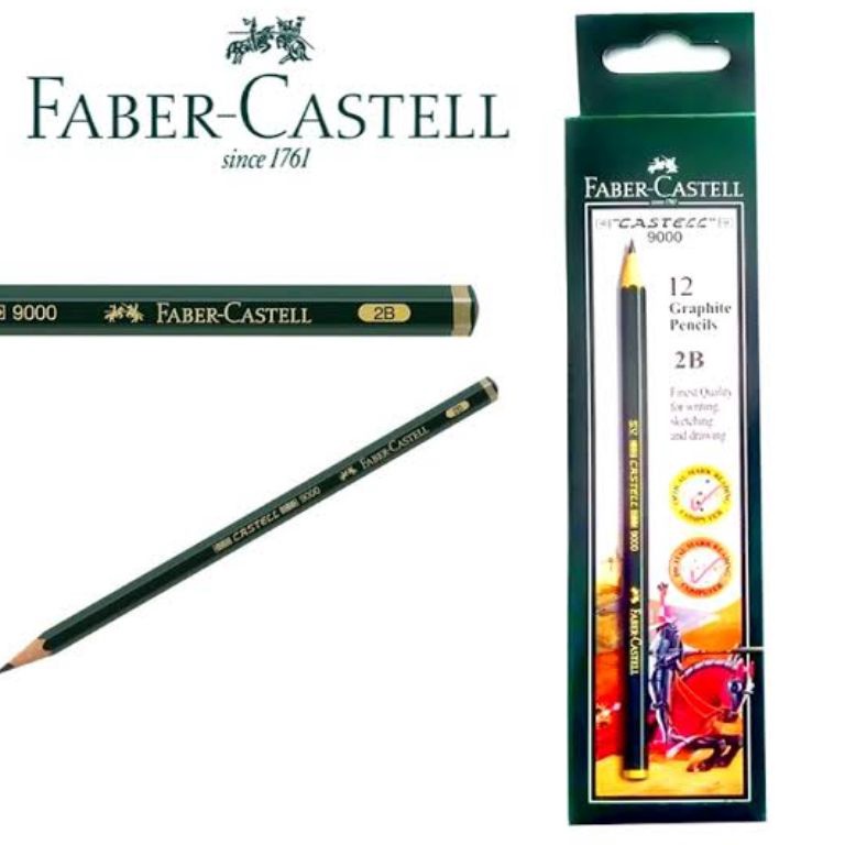 

KODE D3V7 Pensil Komputer Faber Castell 9 Pencil HB 2B FaberCastell Selusin