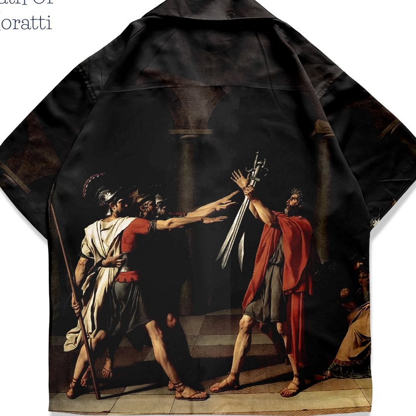 KP8 Kemeja Pria Lengan Pendek Motif  Oat Of Horatti