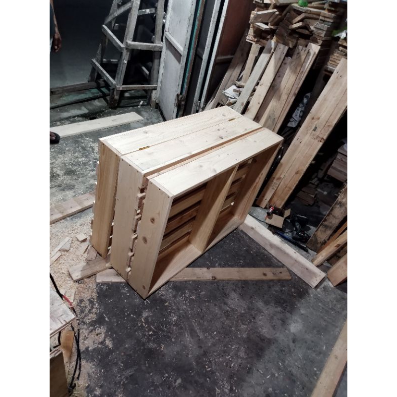 Dipan Palet 3 Lipat 100x200x10 Alas Tempat Tidur Kayu Jati Belanda