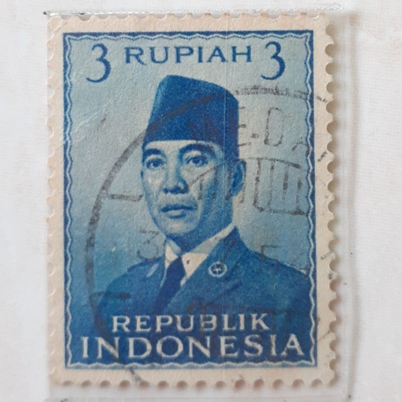 

Perangko Indonesia Presiden Soekarno Tahun 1951 Rp 3