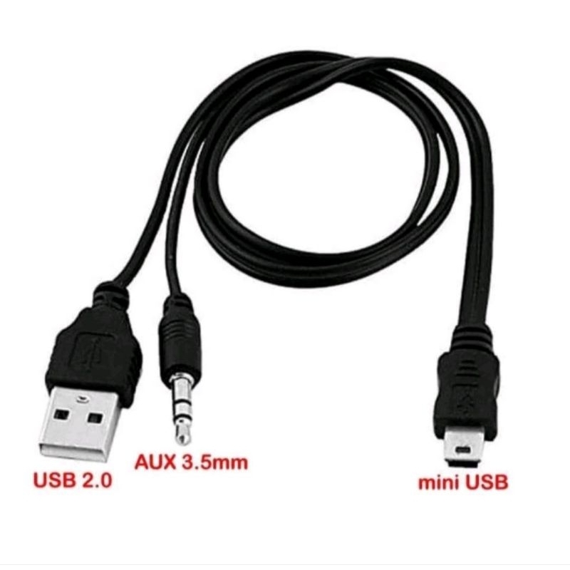 kabel mini usb to aux audio speaker 3.5mm & USB