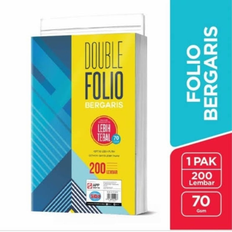 

Double Folio Garis Sidu isi 200 Lembar / Pak