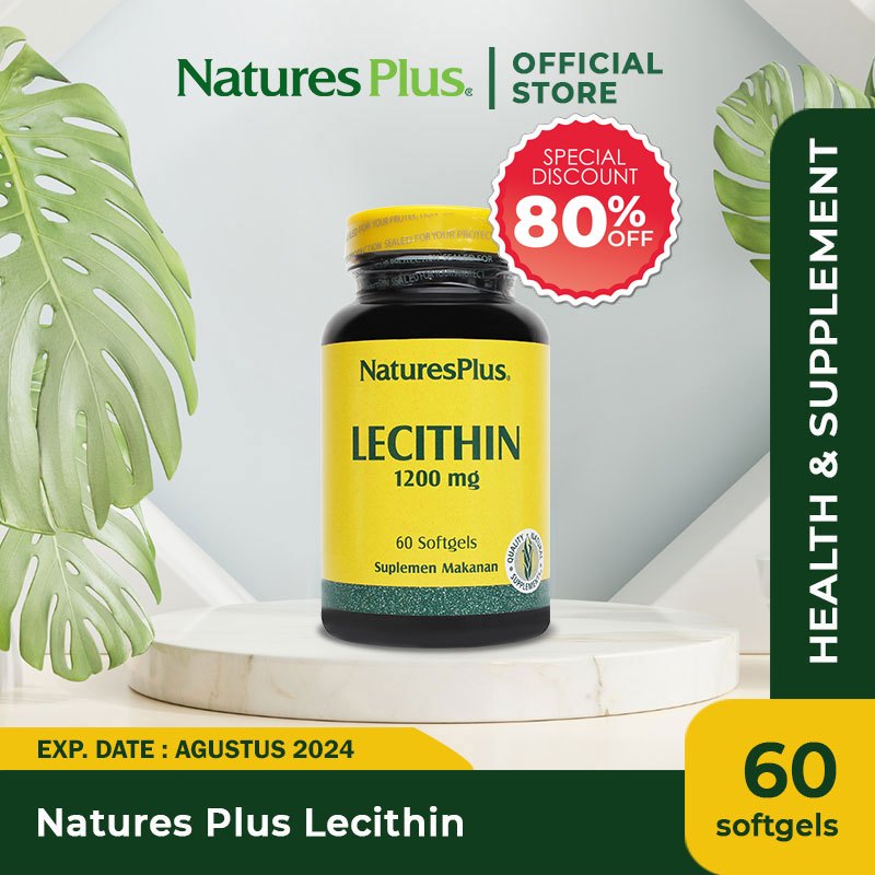 Natures Plus Lecithin 1200mg - 60 Softgels [Exp.Date 08/24]