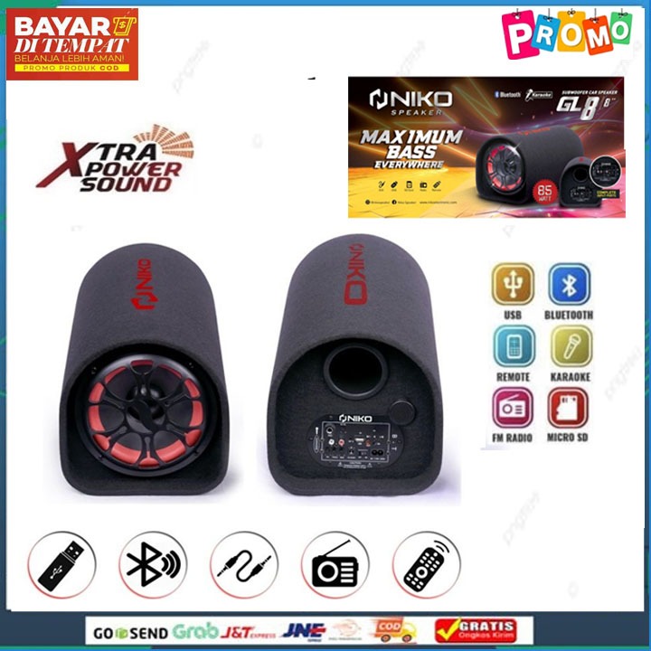 PROMO SPEAKER MOBIL NIKO GL 8 INCH BLUETOOTH KARAOKE#Speaker#bluetooth#pria