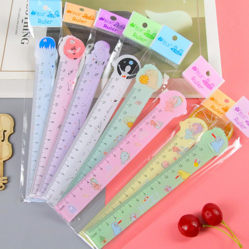 

Penggaris 15 cm / Penggaris Plastik Karakter Lucu / Alat Tulis