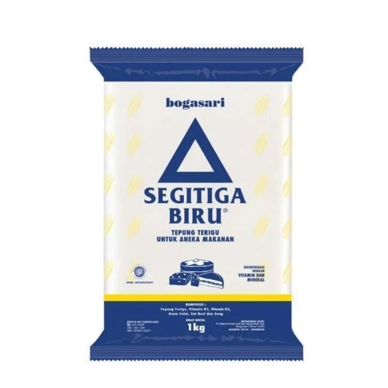 

tepung terigu segitiga biru transparan 1 kg