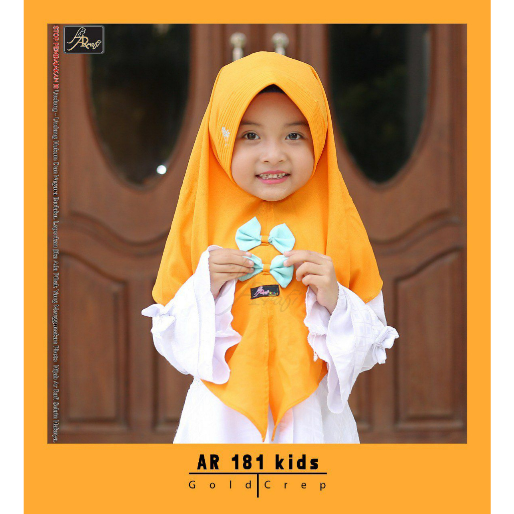 Arrafi Hijab Kids AR 181 Kids  Bahan Crepe Model Khimar
