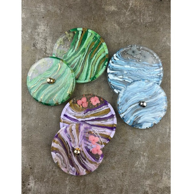 Coaster & Mug Cover | SET Custom Tatakan Gelas & Tutup Gelas