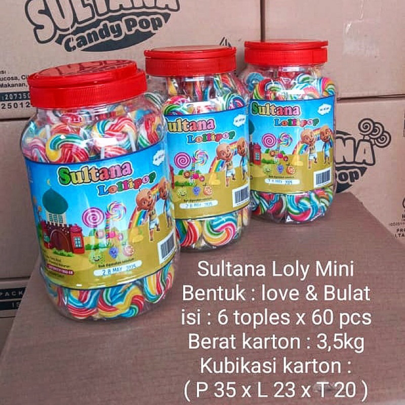 

Grosir 1 karton permen lolipop bulat isi 6 toples | 1toples isi 60pcs | permen Lolipop isian banyak dan murah