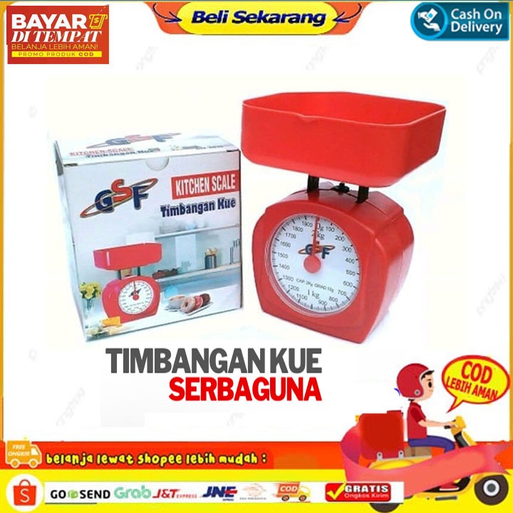 TIMBANGAN KUE SERBAGUNA MANUAL GSF TIMBANGAN KUE 2KG TIMBANGAN DAPUR MANUAL KITCHEN SCALE TIMBANGAN 