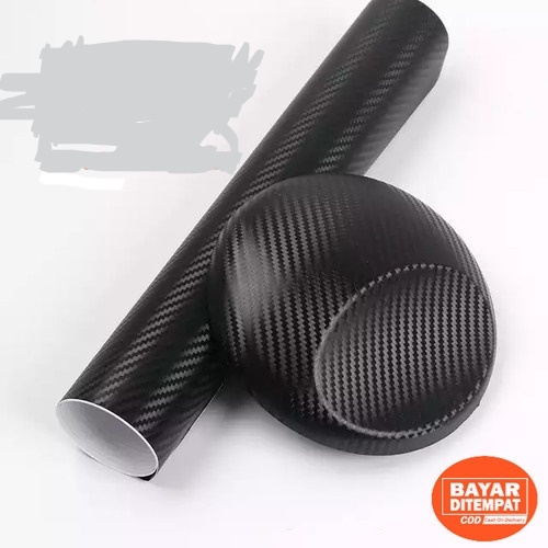 PROMO Ukuran Besar | Stiker Karbon 3D Kevlar HITAM DOFF | Skotlet Motor Mobil Anti Panas & Air