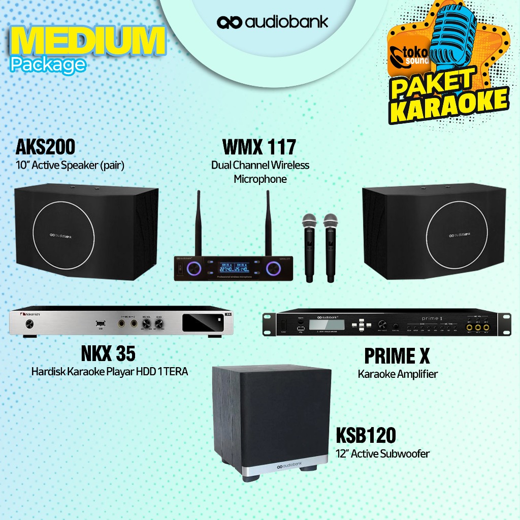 Paket Karaoke Audiobank Medium Set - Audiobank Karaoke System