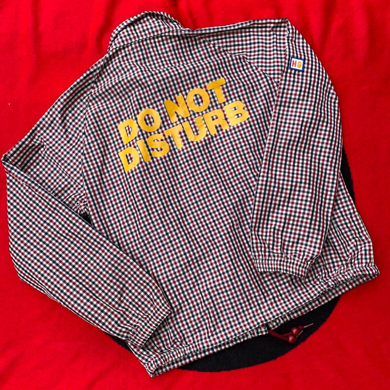 Hysteric Glamour Do Not Distrub Checked  Harrington Jacket