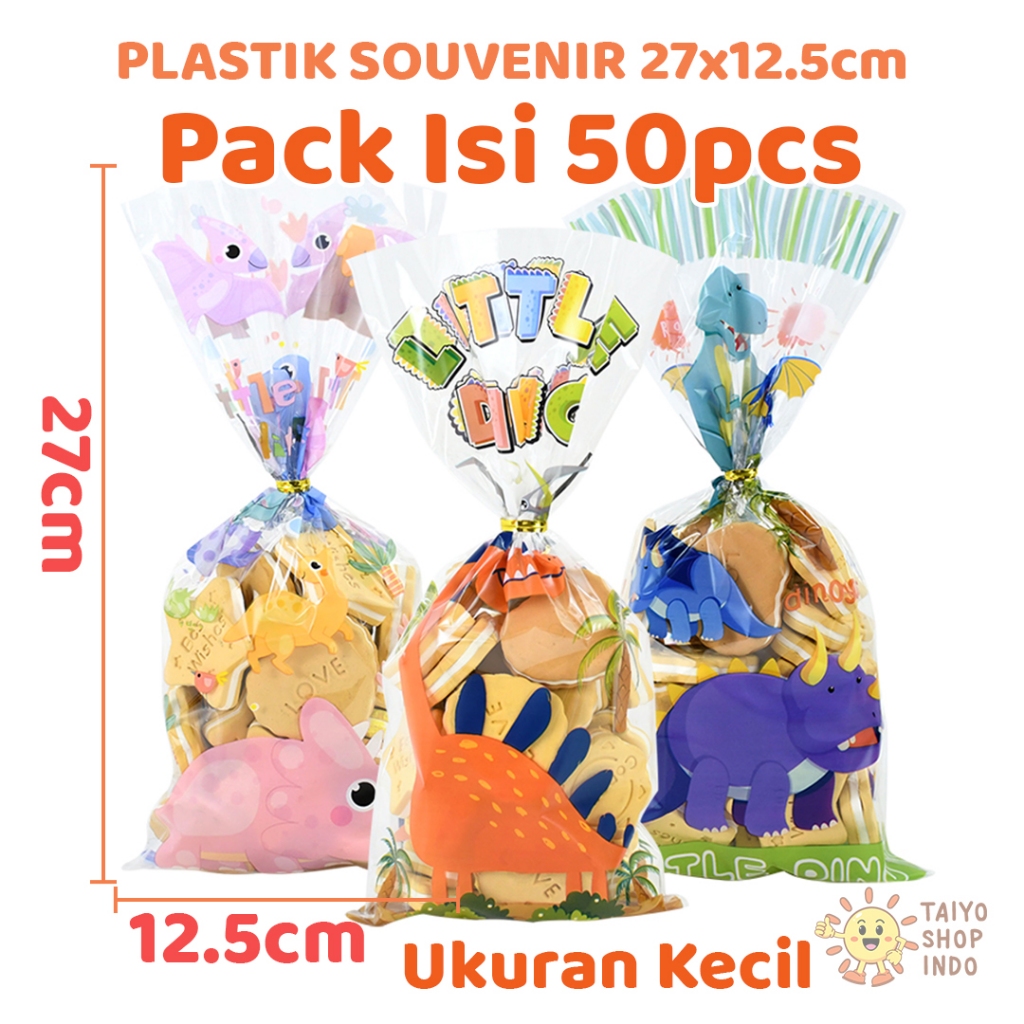 

TAIYO Plastik Souvenir Pack 50 Pcs 27x12.5 cm Bingkisan Goodie Bag Hampers Kemasan Snack Hadiah Ulang Tahun