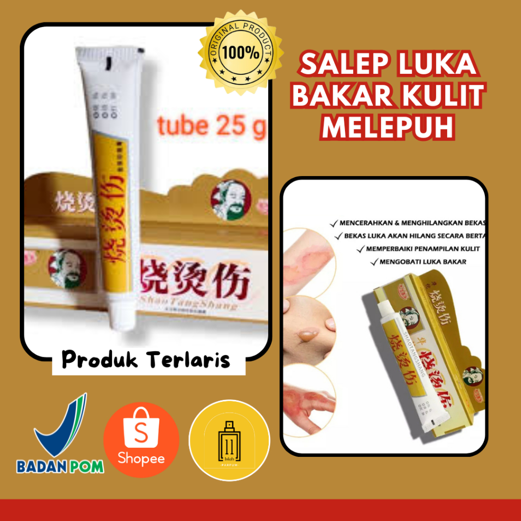 OBAT SALEP BEKAS LUKA BAKAR KULIT MELEPUH - ASLI 100% Hua tuo Salep Cina Luka Bakar Minyak Panas Kna