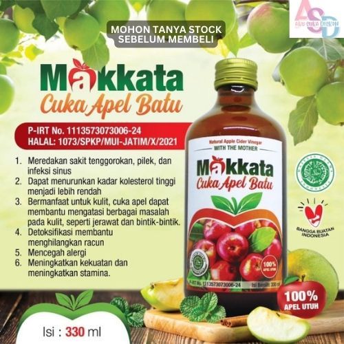 

MAKKATA CUKA APEL BATU VINEGAR NATURAL APPLE 330 ml