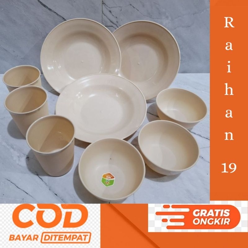 piring mangkok gelas set plastik piring set diandra kimsua