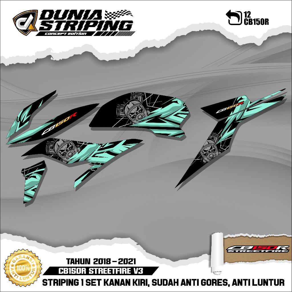 Striping Stiker Lis Variasi CB150R NEW Streetfire 2018/2019/2020