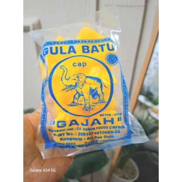 

Gula Batu Kuning Cap Gajah khas Cirebon 250gr