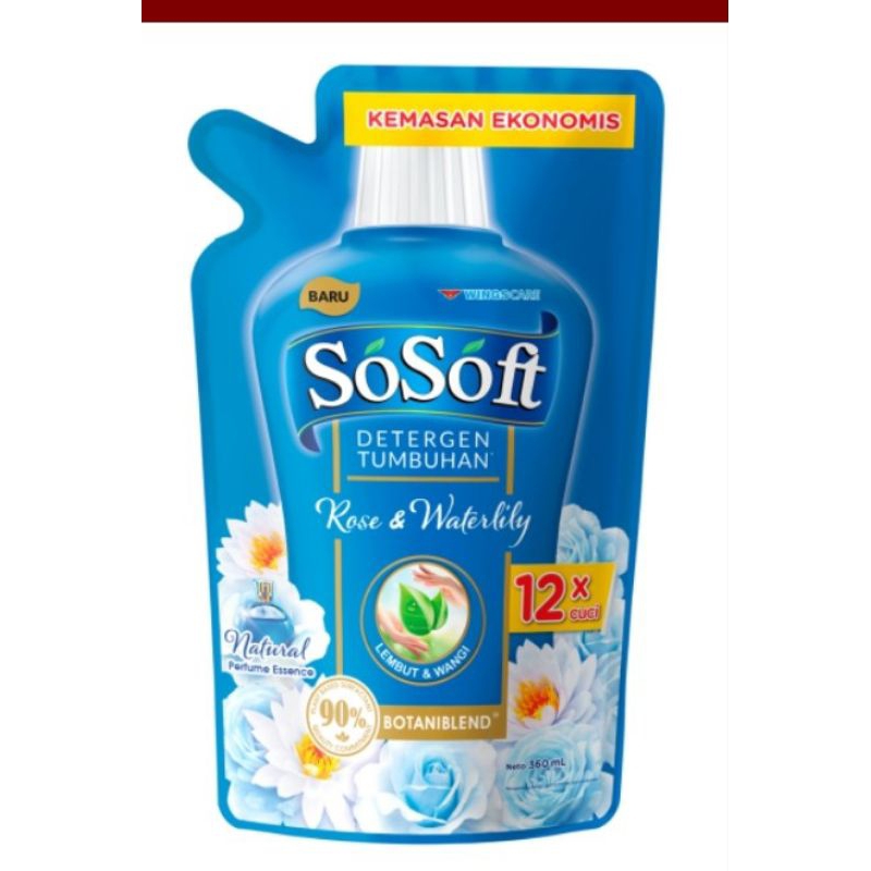 

SABUN CUCI BAJU DETERJEN CAIR SOSOFT 350ml