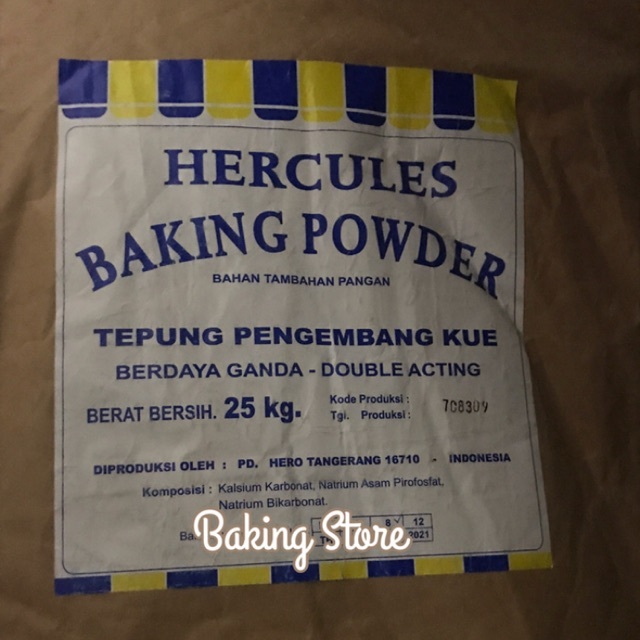 

Baking Powder Double Acting BPDA Hercules 500gr