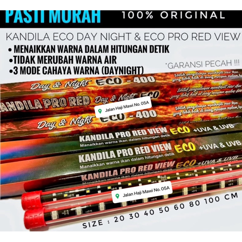 PROMO BIG SALE LAMPU LED KANDILA T4 PRO RED VIEW ECO + UVA UVB EKONOMIS AQUASCAPE AQUARIUM PREDATOR