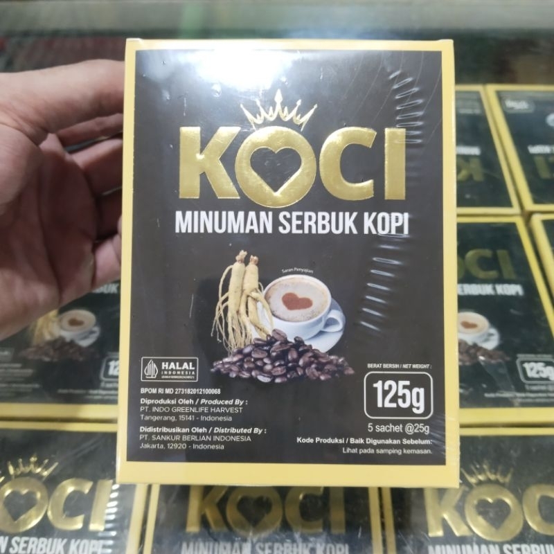 

Kopi KOCI Original Minuman Serbuk Kopi Ginseng BPOM & HALAL Isi 5 Sachet @25 gr