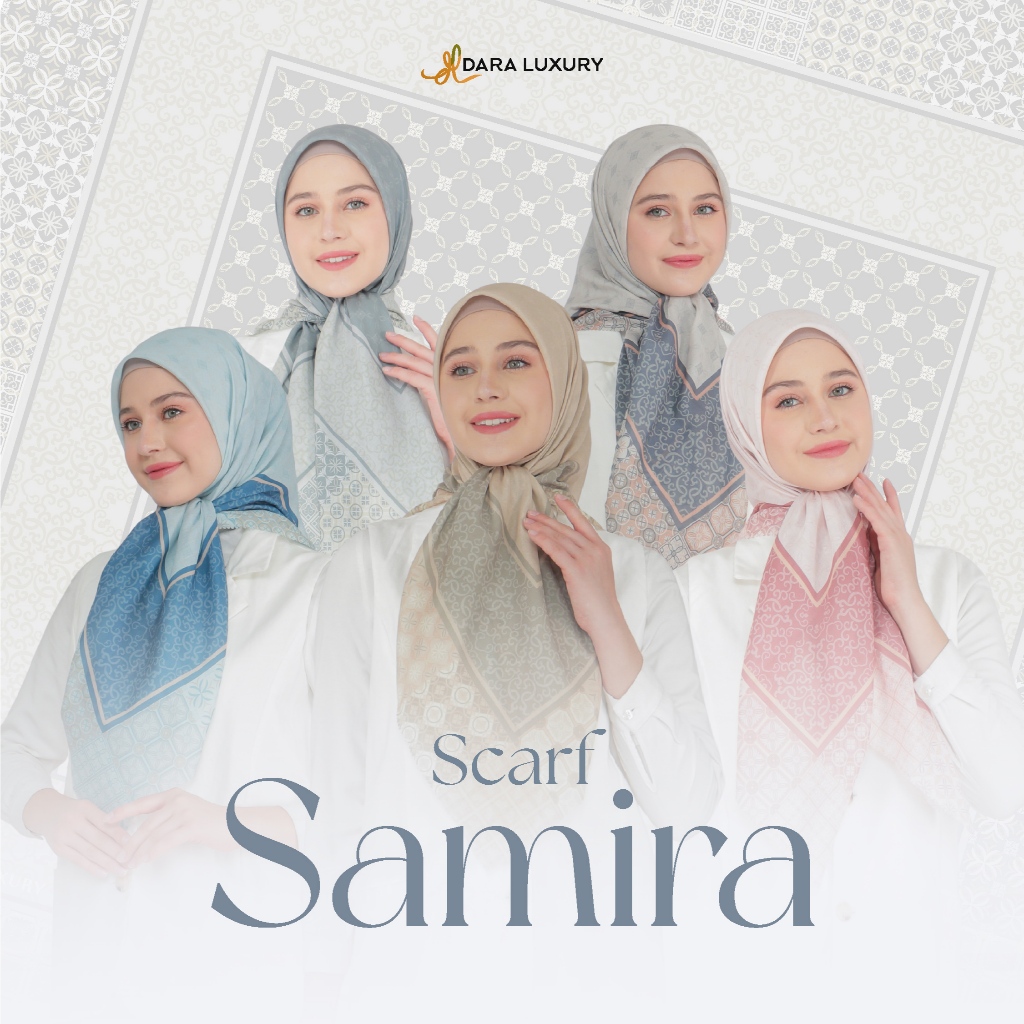 Dara Luxury | Scarf Samira | Hijab Segi Empat Motif Eksklusif Voal Premium by Dara Luxury