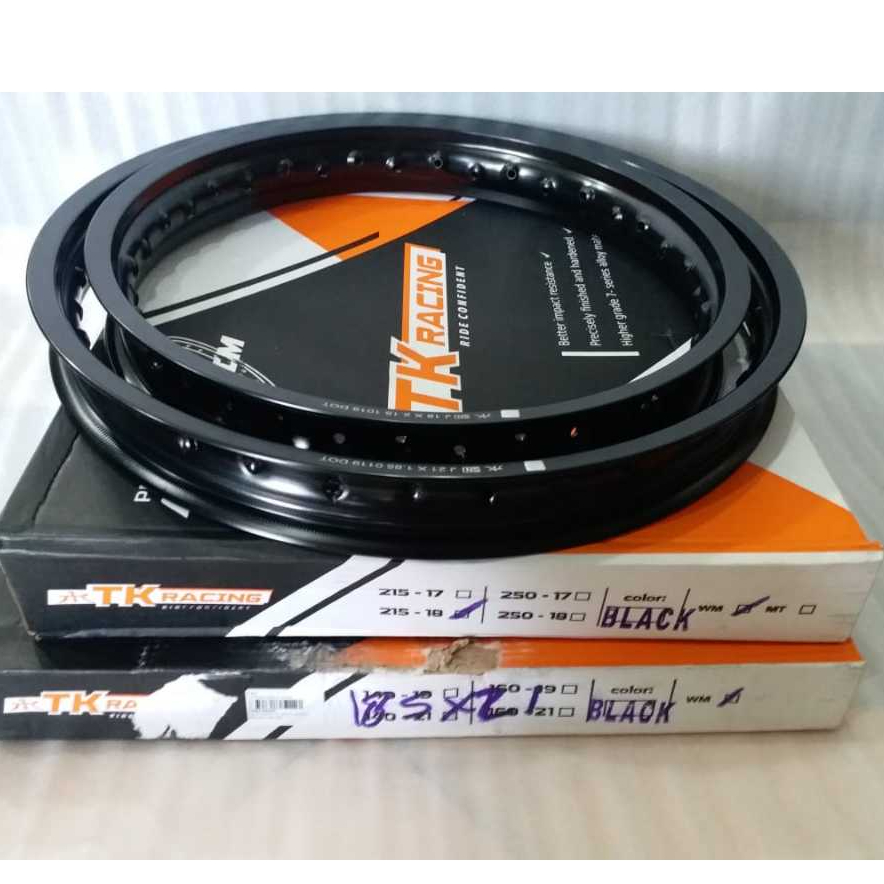 Velg TK Racing Trail Ring 21 & 18 215 Lubang 36 Velk KLX 150 velek tk original ukuran18 21 hole36 hi