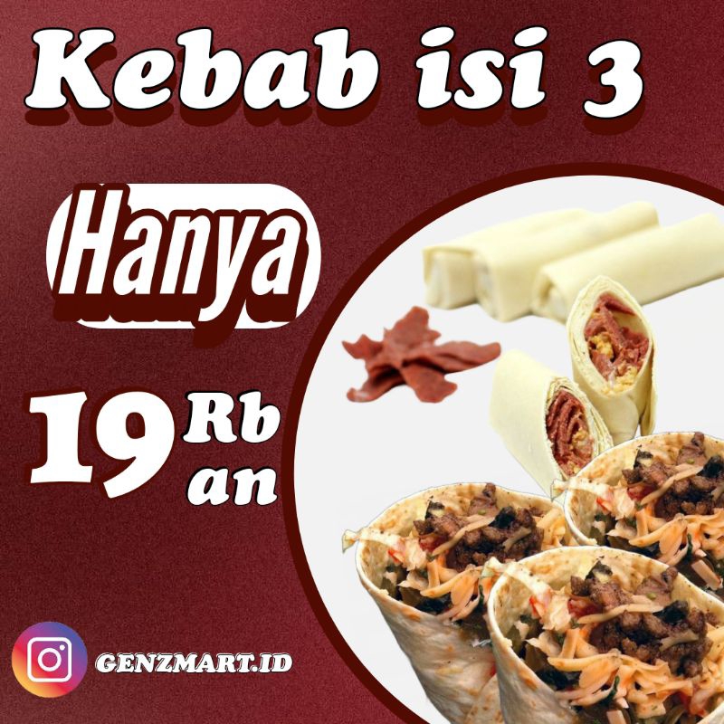 

KEBAB BONANZA 3 PCS FULL BEEF