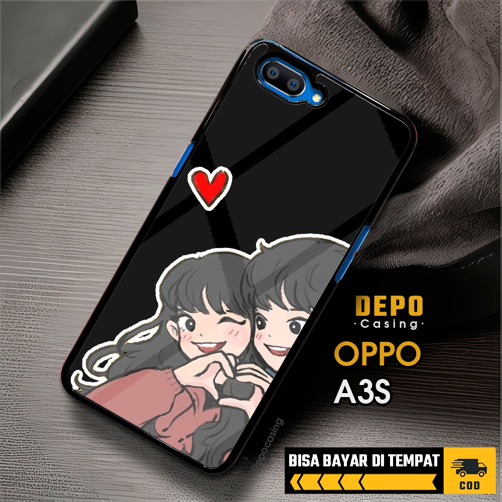 Case Oppo A3S Casing Oppo A3S Casing Depo Casing [COUPLE] Case Glossy Case Aesthetic Custom Case Ani