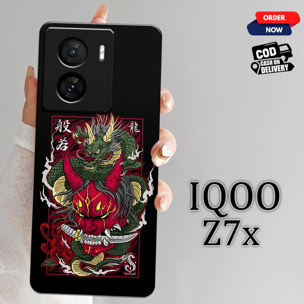 Softcase Iqoo Z7x  Case Vivo Iqoo Z7x Motif Drag0n Naga Kece Case Pelindung HP Casing Anti Slip Case