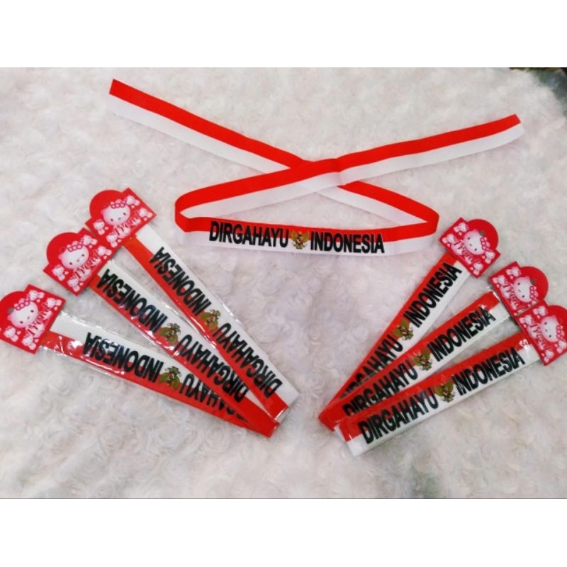 ikat kepala pita merah putih