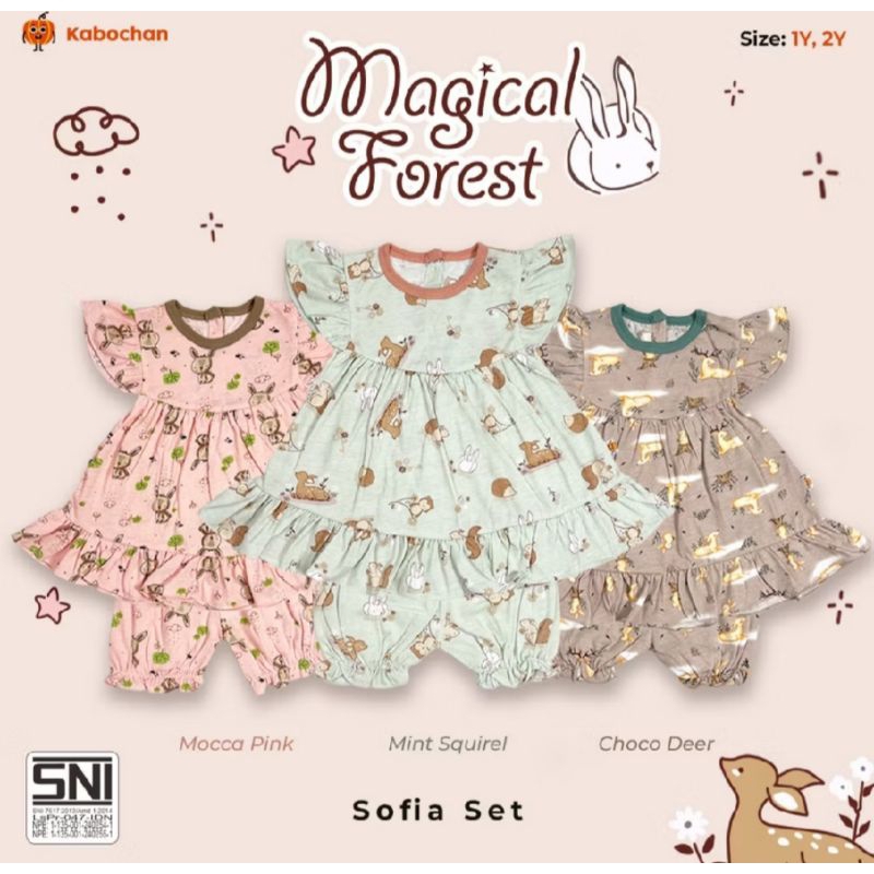KABOCHAN - SOFIA SET - SETELAN ANAK PEREMPUAN