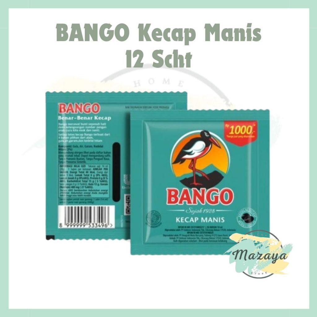 

KECAP MANIS SACHET BANGO 19 ML 1 RENCENG ISI 12 BUNGKUS