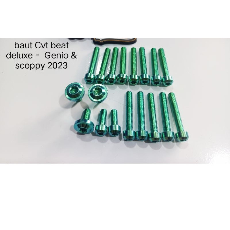 LIVE - BAUT TITANIUM SET CVT GENIO BEAT DELUXE SCOOPY NEW BEAT STREET NEW ( 18 PCS ) / ORIGINAL VIET